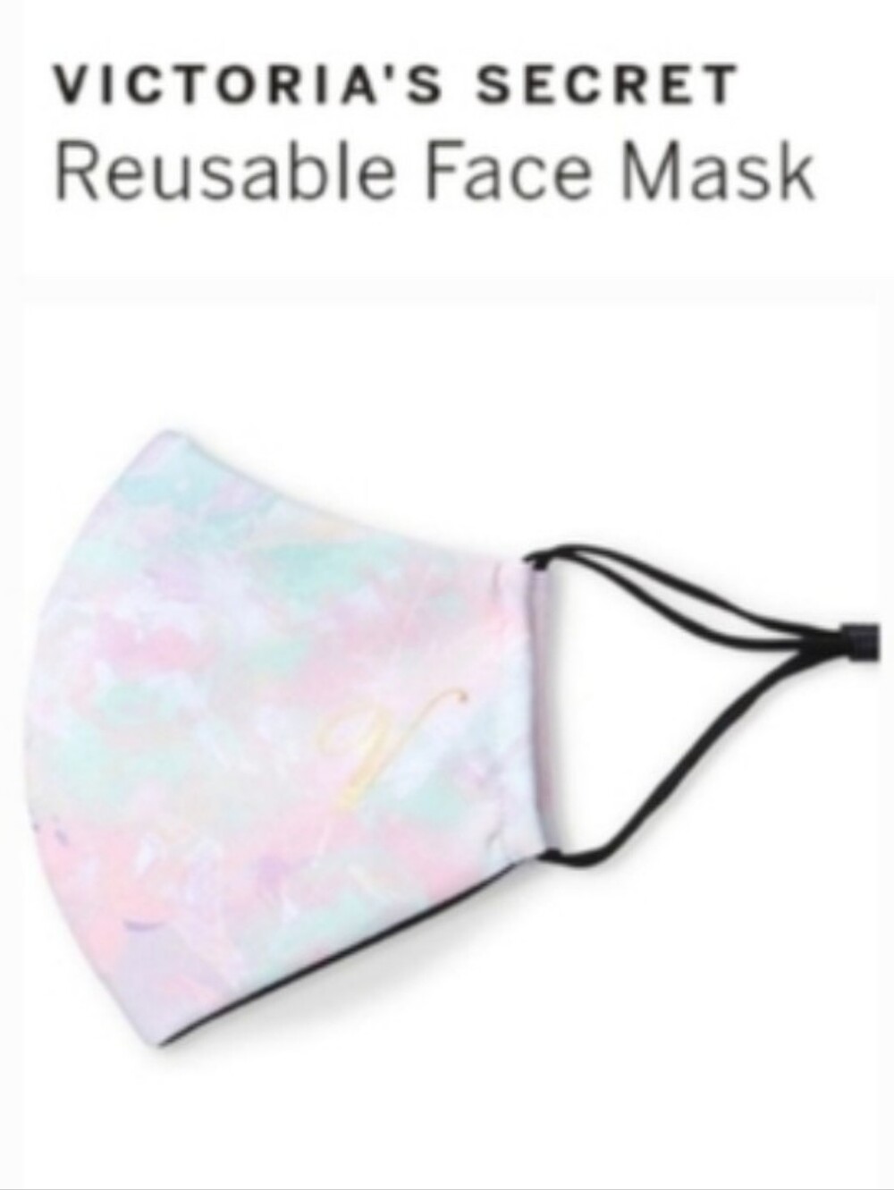 Victoria's secret cloth reusable face mask Tye Dye